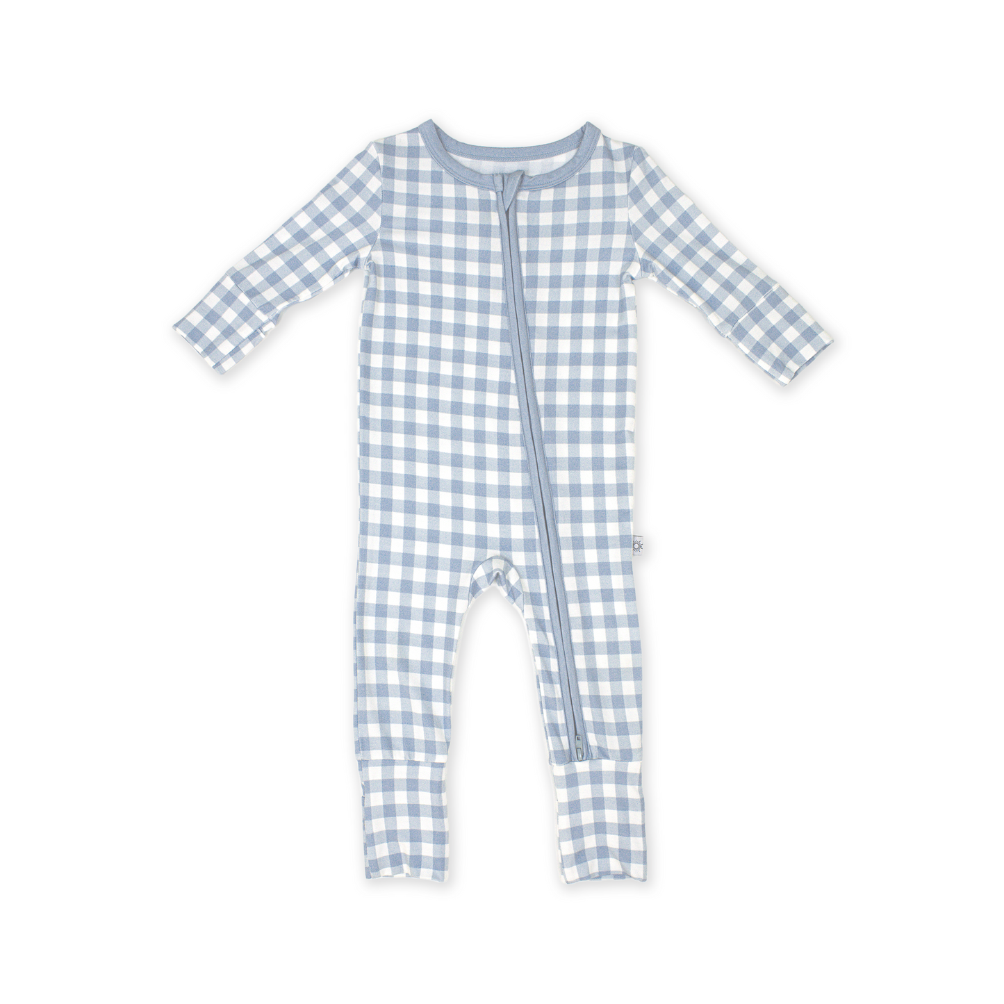 AllDay Zip Romper in Little Sky Gingham