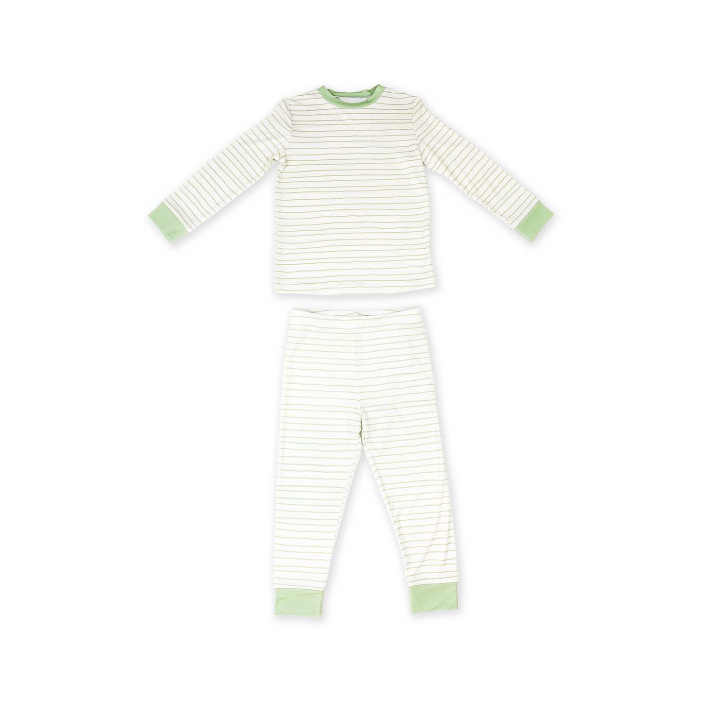 Long Sleeve Olive Stripe Pyjamas