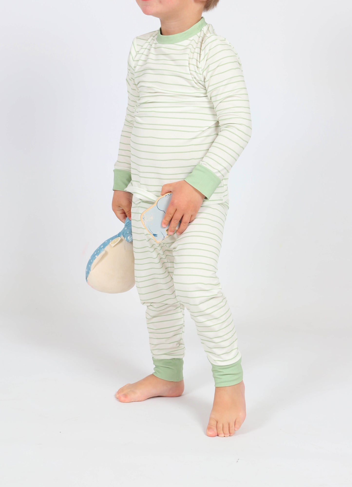 Long Sleeve Olive Stripe Pyjamas