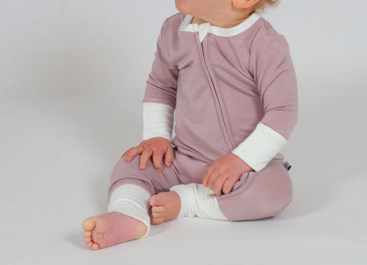 Pelele AllDay Zip de Color Malva Polvoriento